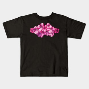 Petunias - Pink Petunias Kids T-Shirt